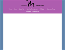 Tablet Screenshot of muskegonchamberchoir.com